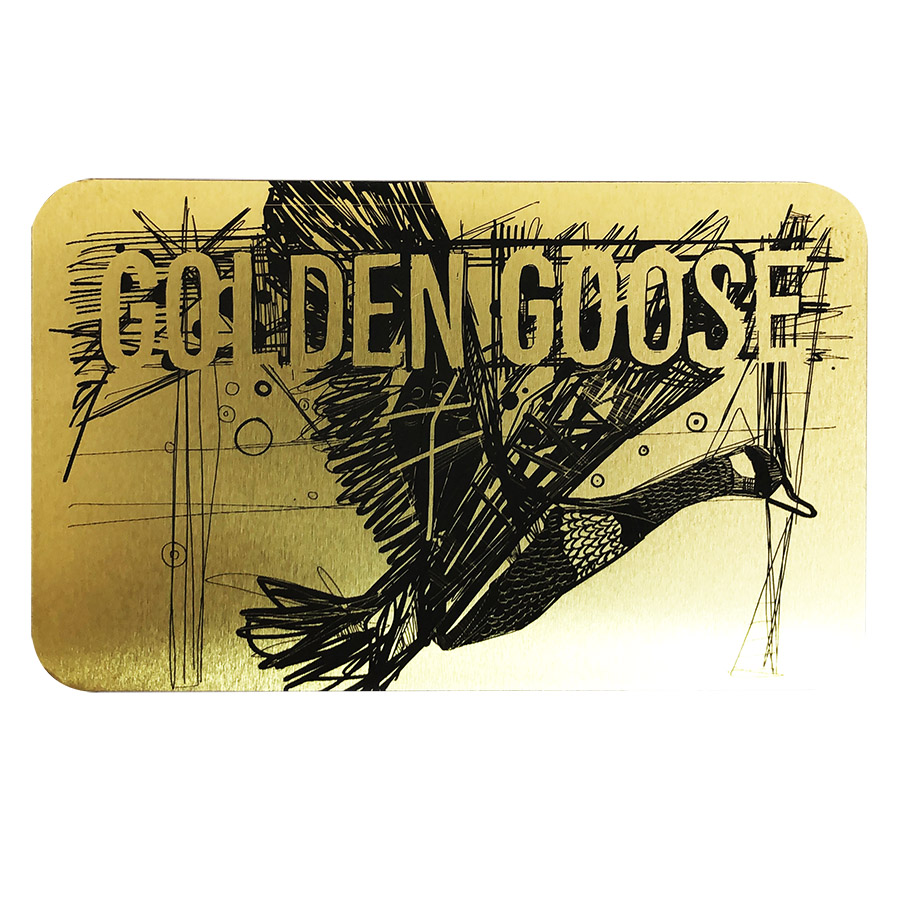 TARJETA DE METAL CON GRABADO LASER A587